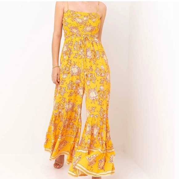 Free People Marigold Combo Little Of Your Love Jumpsuit. - Picture 4 of 13